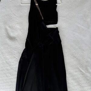 Camila C. black cut out dress with cut out and mesh